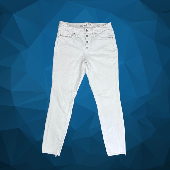 Universal Thread Denim - Universal Thread Women’s Size 10 Waist 30 All White Denim Jean Fringe Stretchy